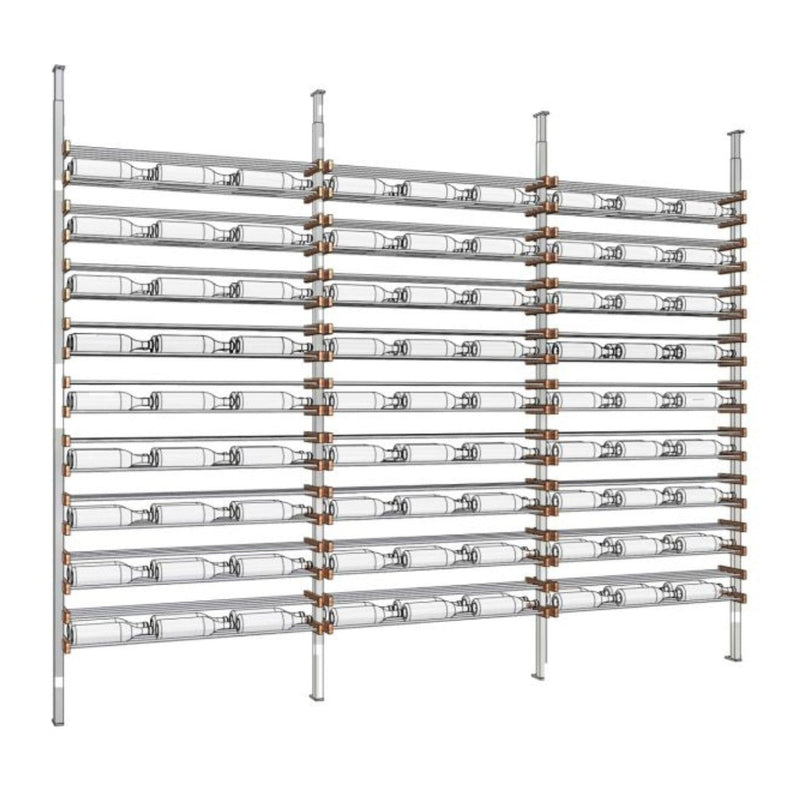 Silverlining Racks The Streamline, Walnut and Silver Metal – Wine Racks America