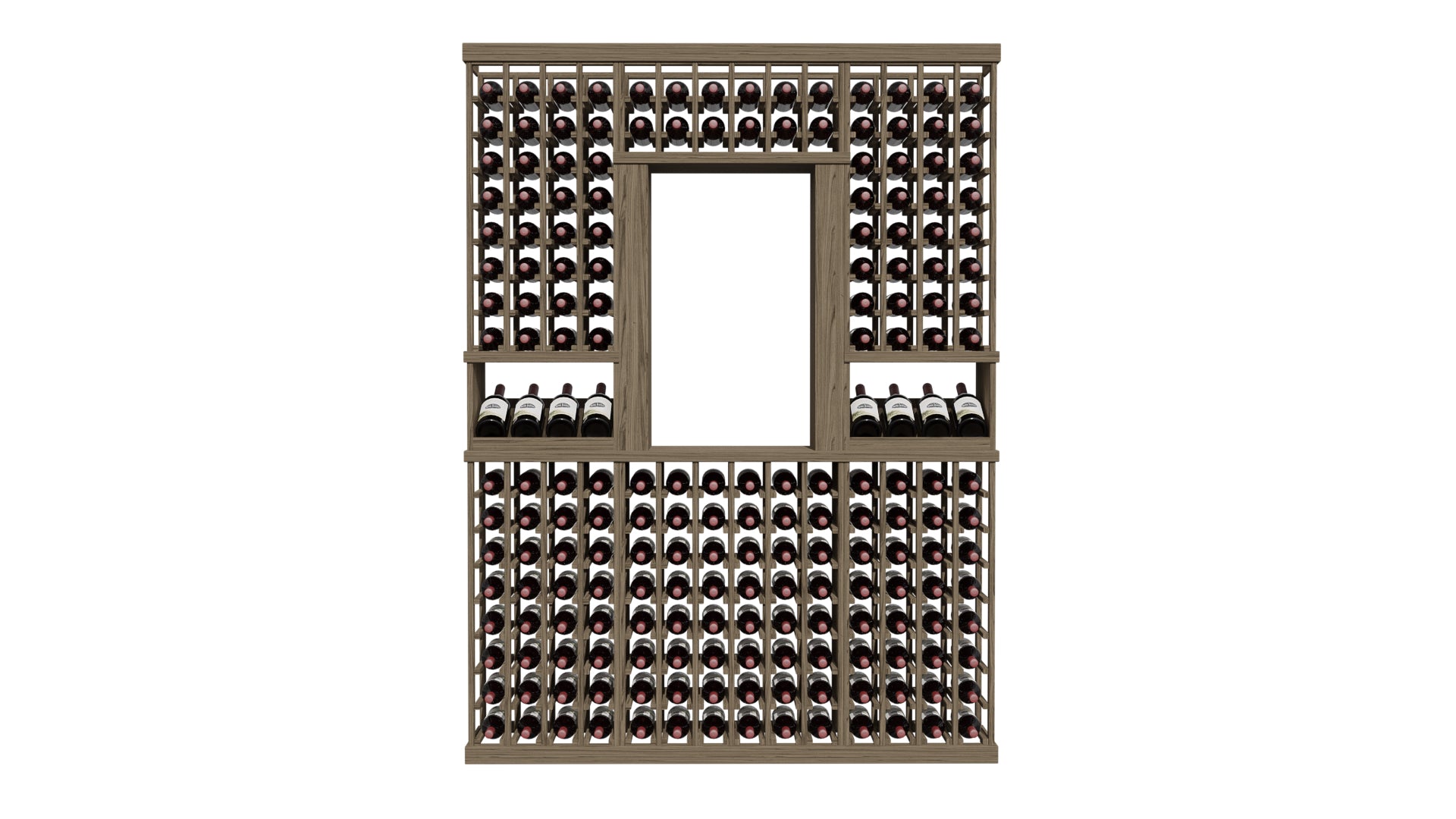 GrandCellar™ The Alcove Vignette in Walnut Unstained without WineSafe™ Satin Sealant