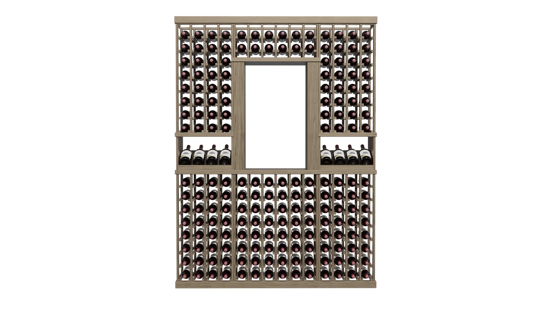 GrandCellar™ The Alcove Vignette in Walnut Unstained with WineSafe™ Satin Sealant