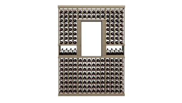 GrandCellar™ The Alcove Vignette in Walnut Unstained with WineSafe™ Satin Sealant