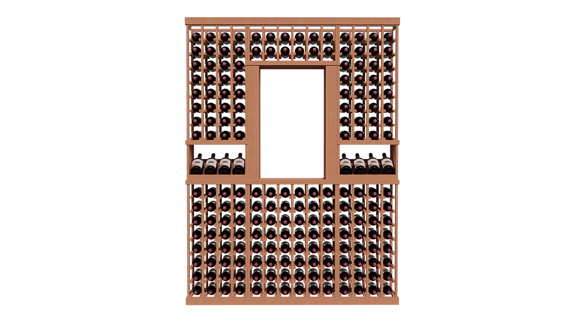 GrandCellar™ The Alcove Vignette in Sapele Mahogany Unstained without WineSafe™ Satin Sealant