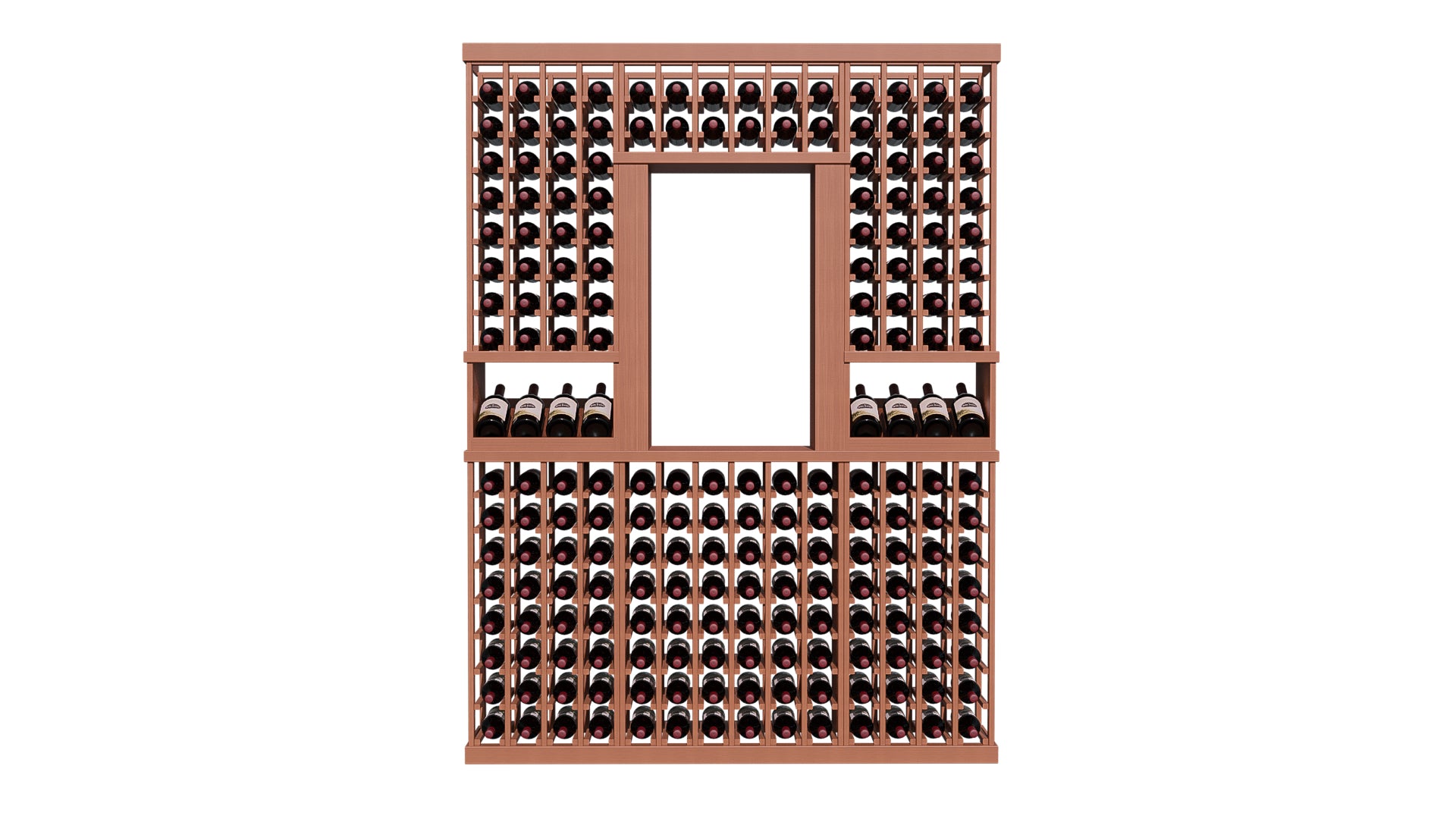 GrandCellar™ The Alcove Vignette in Sapele Mahogany Unstained with WineSafe™ Satin Sealant