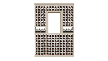 GrandCellar™ The Alcove Vignette in White Oak Unstained without WineSafe™ Satin Sealant