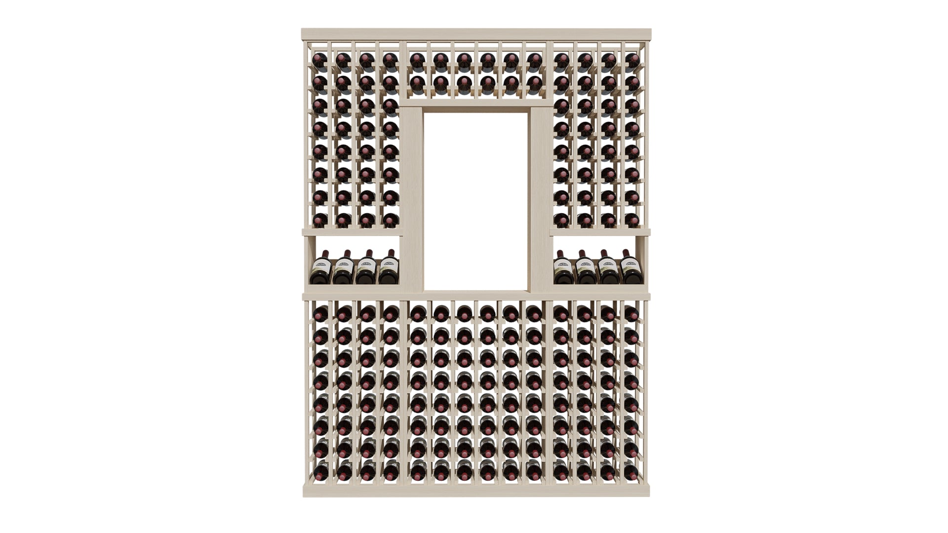 GrandCellar™ The Alcove Vignette in White Oak Unstained with WineSafe™ Satin Sealant