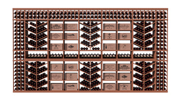 GrandCellar™ The Chevron Cove Vignette in Sapele Mahogany Unstained with WineSafe™ Satin Sealant