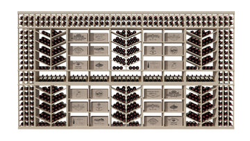 GrandCellar™ The Chevron Cove Vignette in White Oak Unstained with WineSafe™ Satin Sealant