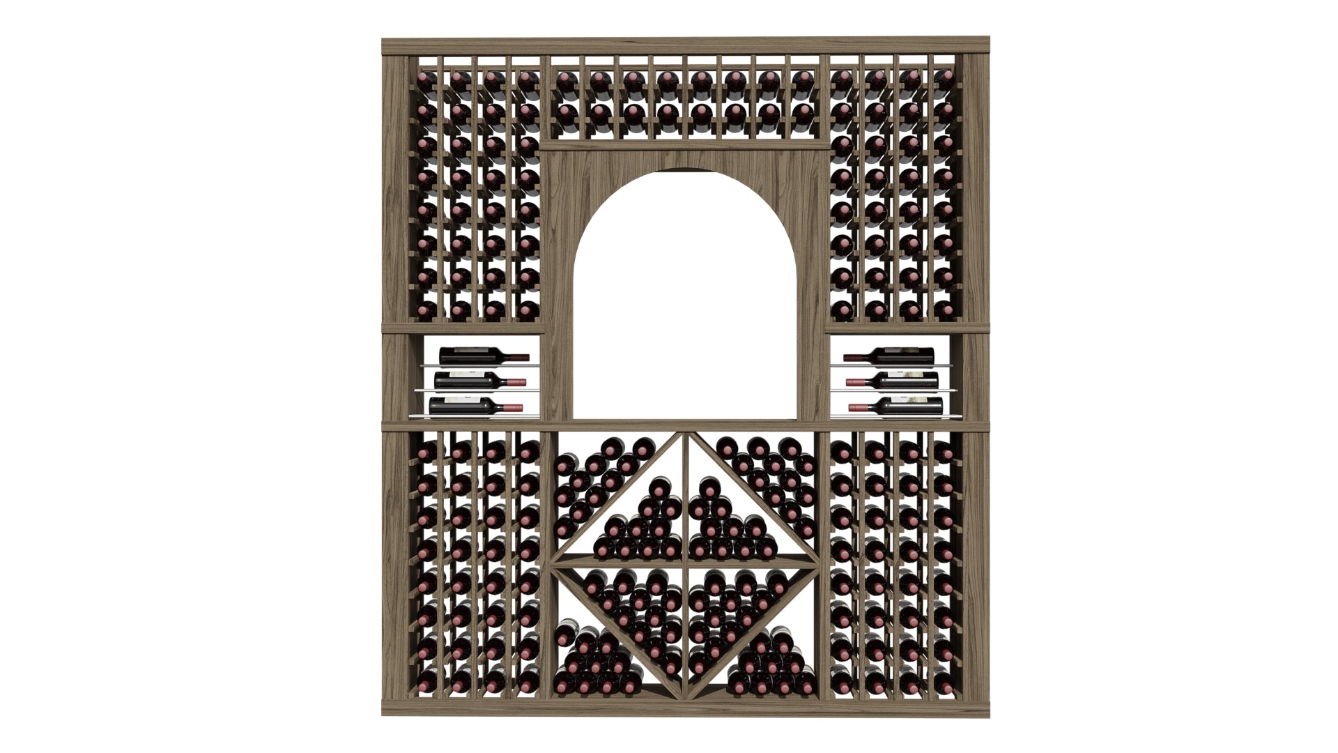 GrandCellar™ The Classic Vignette in Walnut Unstained without WineSafe™ Satin Sealant