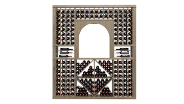 GrandCellar™ The Classic Vignette in Walnut Unstained with WineSafe™ Satin Sealant