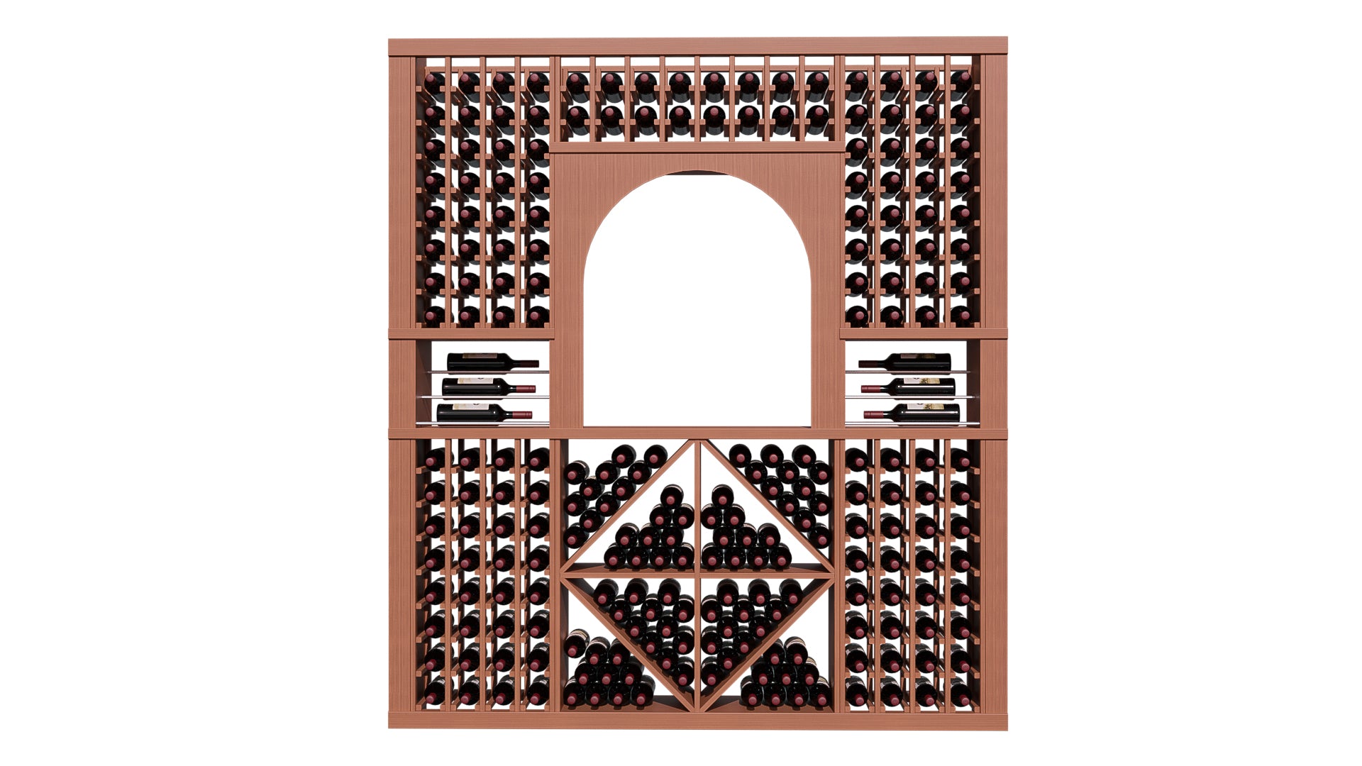 GrandCellar™ The Classic Vignette in Sapele Mahogany Unstained with WineSafe™ Satin Sealant