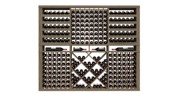 GrandCellar™ The Diamond Display Vignette in Walnut Unstained without WineSafe™ Satin Sealant