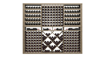 GrandCellar™ The Diamond Display Vignette in Walnut Unstained with WineSafe™ Satin Sealant