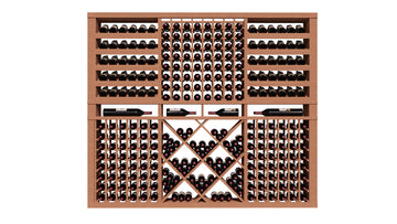 GrandCellar™ The Diamond Display Vignette in Sapele Mahogany Unstained without WineSafe™ Satin Sealant
