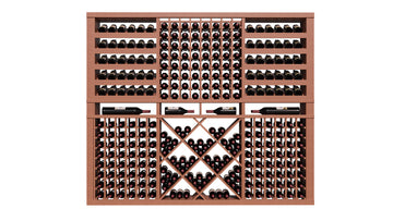 GrandCellar™ The Diamond Display Vignette in Sapele Mahogany Unstained with WineSafe™ Satin Sealant