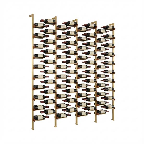 The Floating, Walnut and Silver Metal – Wine Racks America