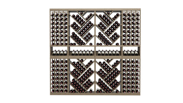 GrandCellar™ The Herringbone Haven Vignette in Walnut Unstained with WineSafe™ Satin Sealant