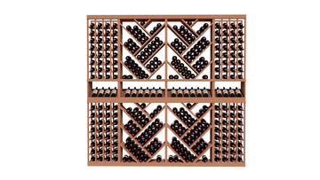 GrandCellar™ The Herringbone Haven Vignette in Sapele Mahogany Unstained without WineSafe™ Satin Sealant