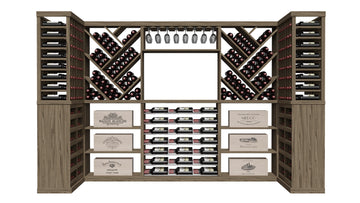 GrandCellar™ The Label Vista Vignette in Walnut Unstained without WineSafe™ Satin Sealant