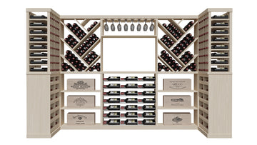 GrandCellar™ The Label Vista Vignette in White Oak Unstained without WineSafe™ Satin Sealant