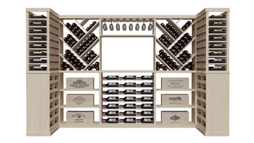GrandCellar™ The Label Vista Vignette in White Oak Unstained with WineSafe™ Satin Sealant