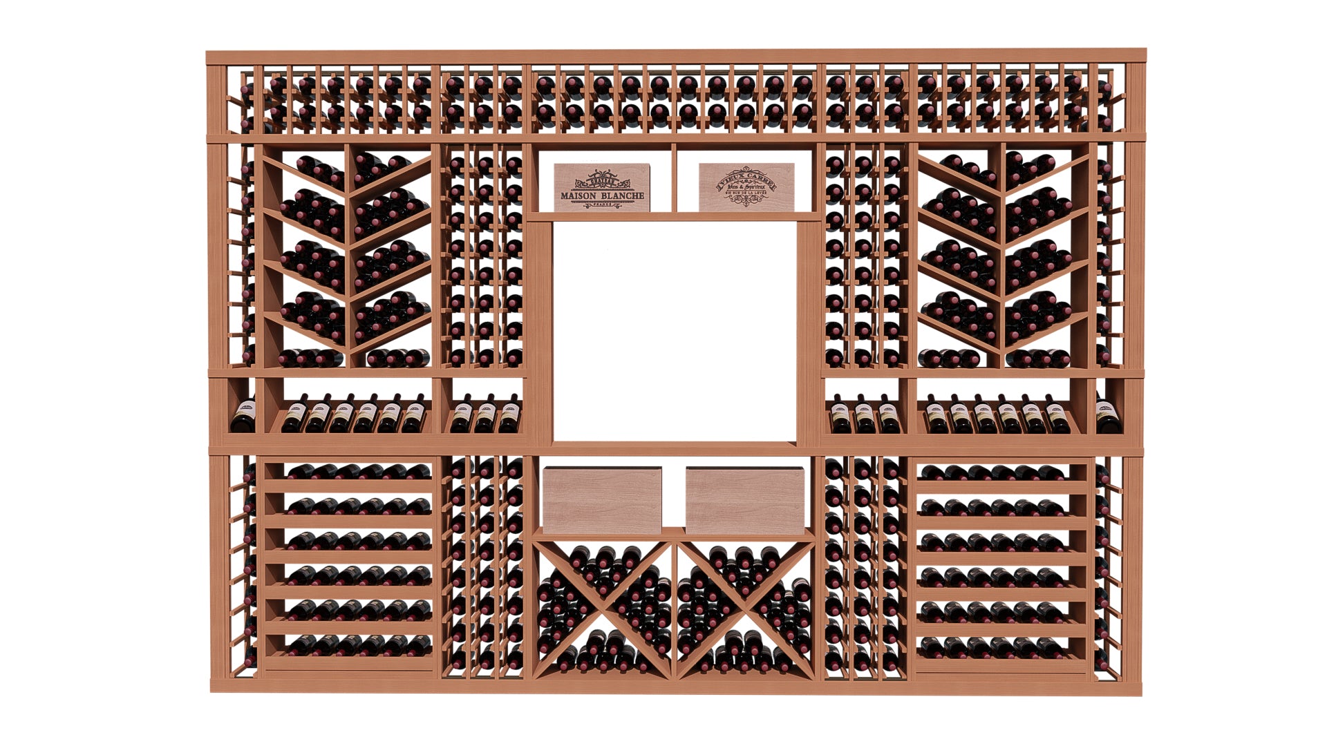 GrandCellar™ The Modern Reserve Vignette in Sapele Mahogany Unstained without WineSafe™ Satin Sealant