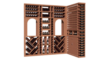 GrandCellar™ The Twin Arches Vignette in Sapele Mahogany Unstained without WineSafe™ Satin Sealant