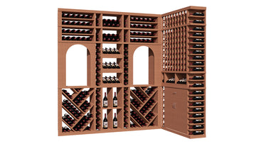 GrandCellar™ The Twin Arches Vignette in Sapele Mahogany Unstained with WineSafe™ Satin Sealant