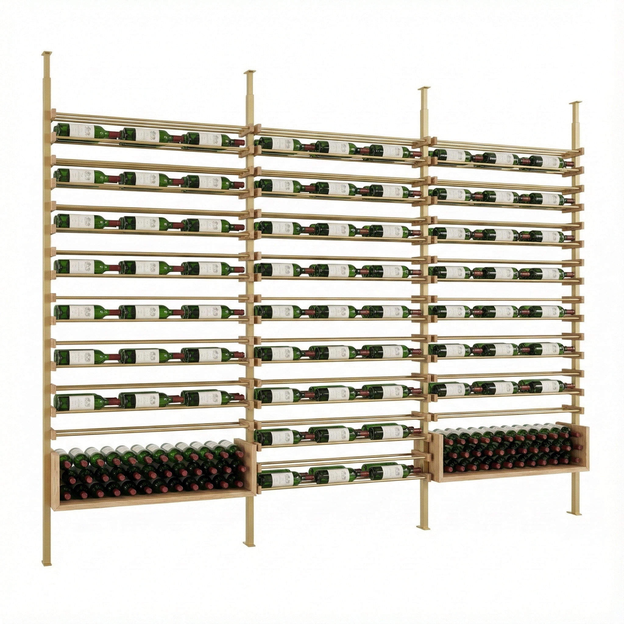 The U-Shelf, Walnut and Silver Metal