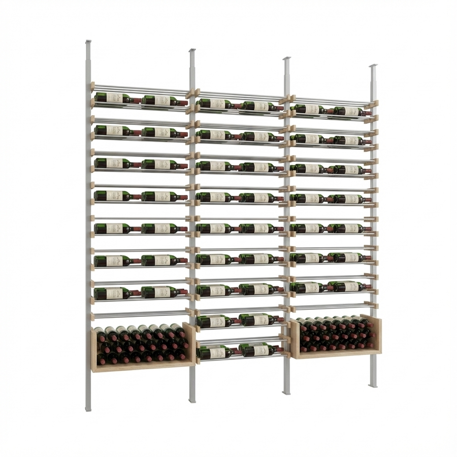 The U-Shelf, Walnut and Silver Metal