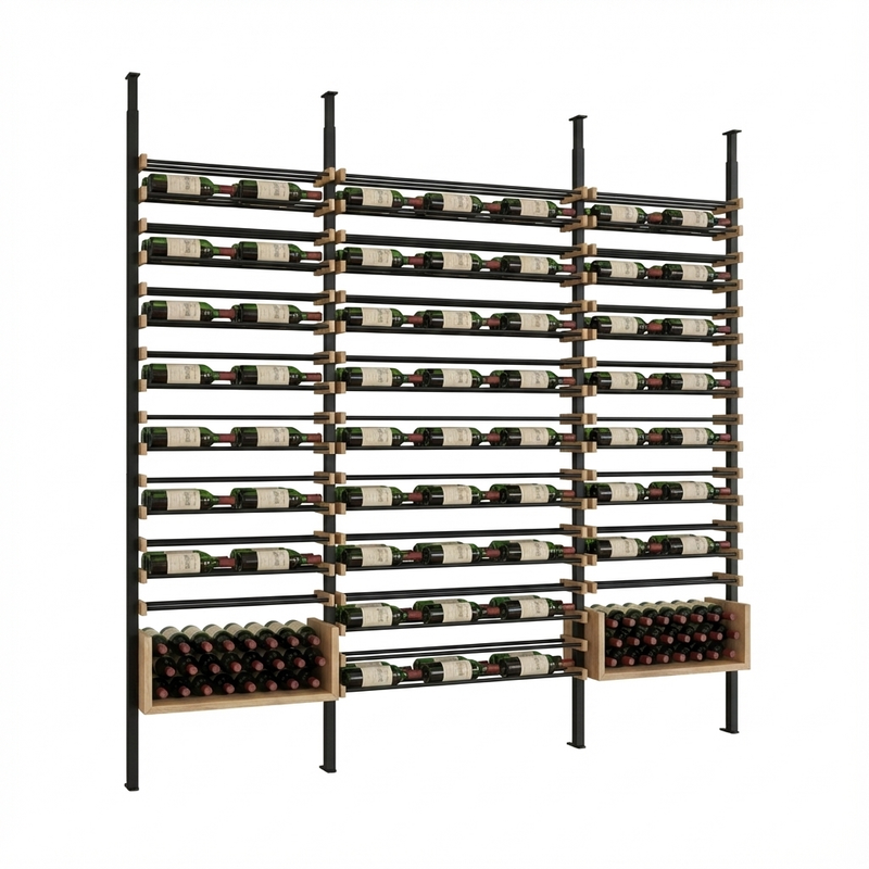 The U-Shelf, Walnut and Silver Metal – Wine Racks America