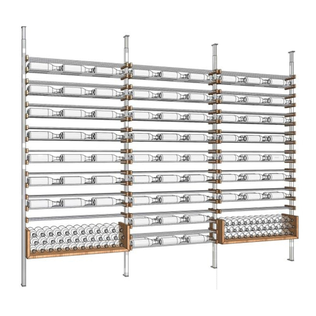 The U-Shelf, Walnut and Silver Metal