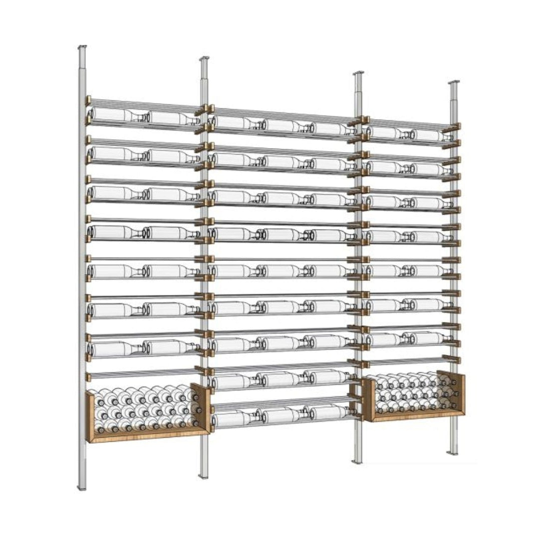 The U-Shelf, Walnut and Silver Metal