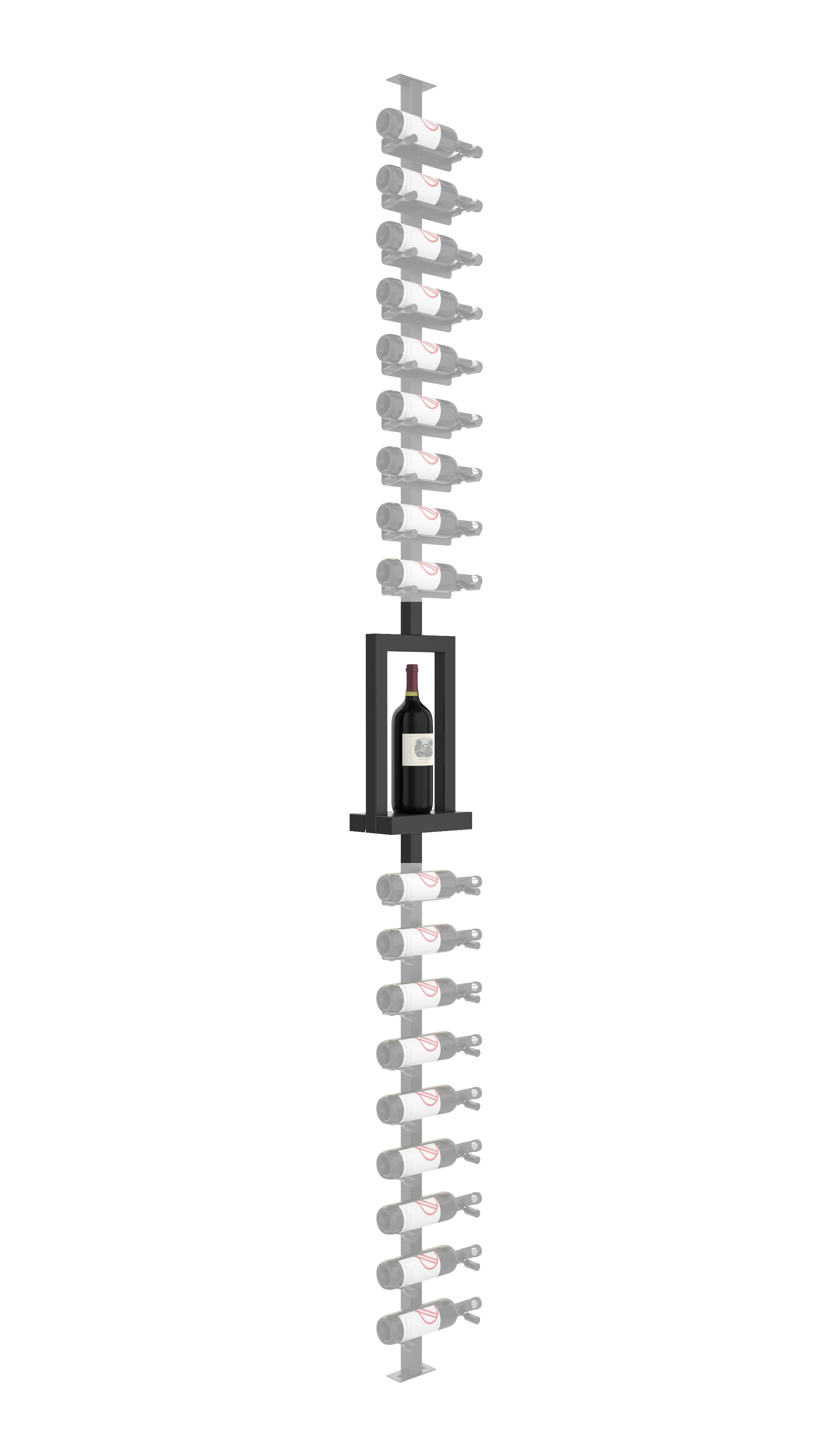Vino Series Post Window Shelf for Upright Bottle & Glassware Display