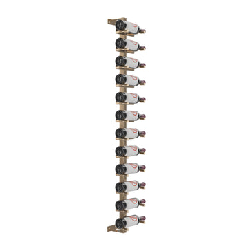 Vino Pins Wall Mounted Wine Rack Post Kit - 12 bottles in 12 Bottles Golden Bronze
