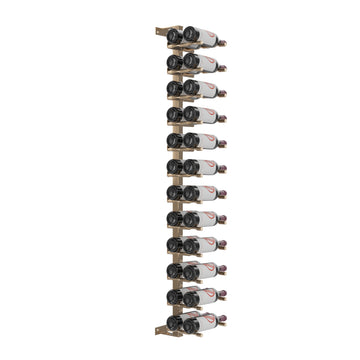 Vino Pins Wall Mounted Wine Rack Post Kit - 12 bottles in 24 Bottles Golden Bronze