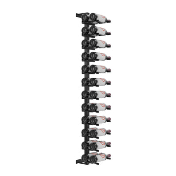 Vino Pins Wall Mounted Wine Rack Post Kit - 12 bottles in 24 Bottles Matte Black
