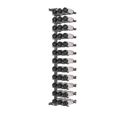 Vino Pins Wall Mounted Wine Rack Post Kit - 12 bottles in 36 Bottles Gunmetal