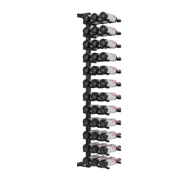 Vino Pins Wall Mounted Wine Rack Post Kit - 12 bottles in 36 Bottles Matte Black