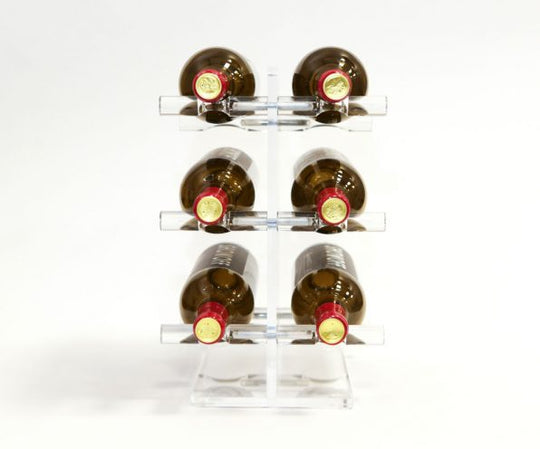 Mini T Tabletop Clear Acrylic Wine Rack | Wine Racks America