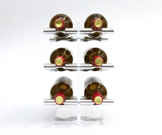 Mini T Tabletop Clear Acrylic Wine Rack | Wine Racks America