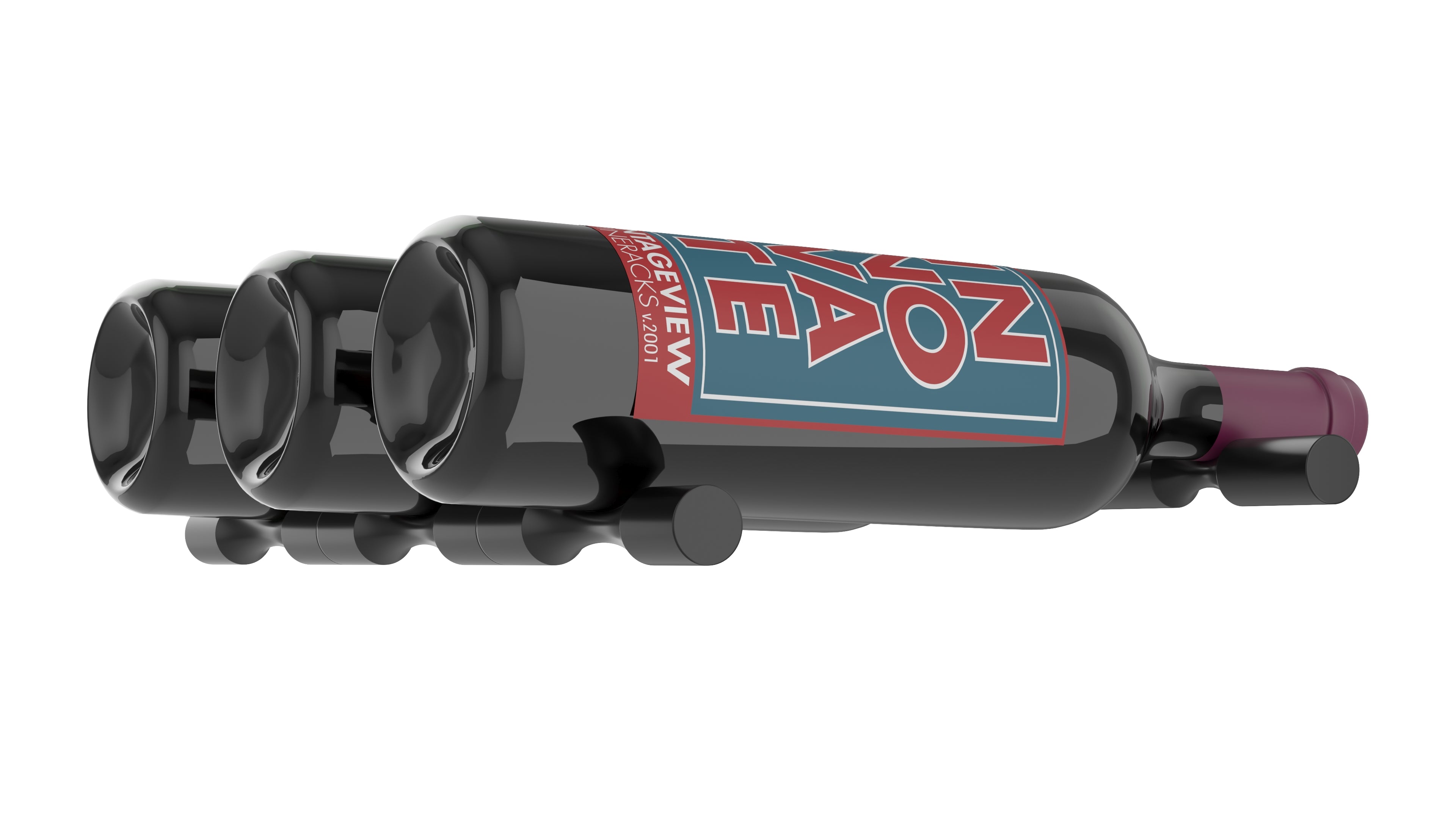 Vino Pins – Triple Deep in Matte Black Wood/Studs