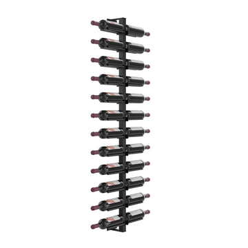 Vino Rails Wall Mounted Wine Rack Post Kit - 24 bottles in 24 Bottles Matte Black