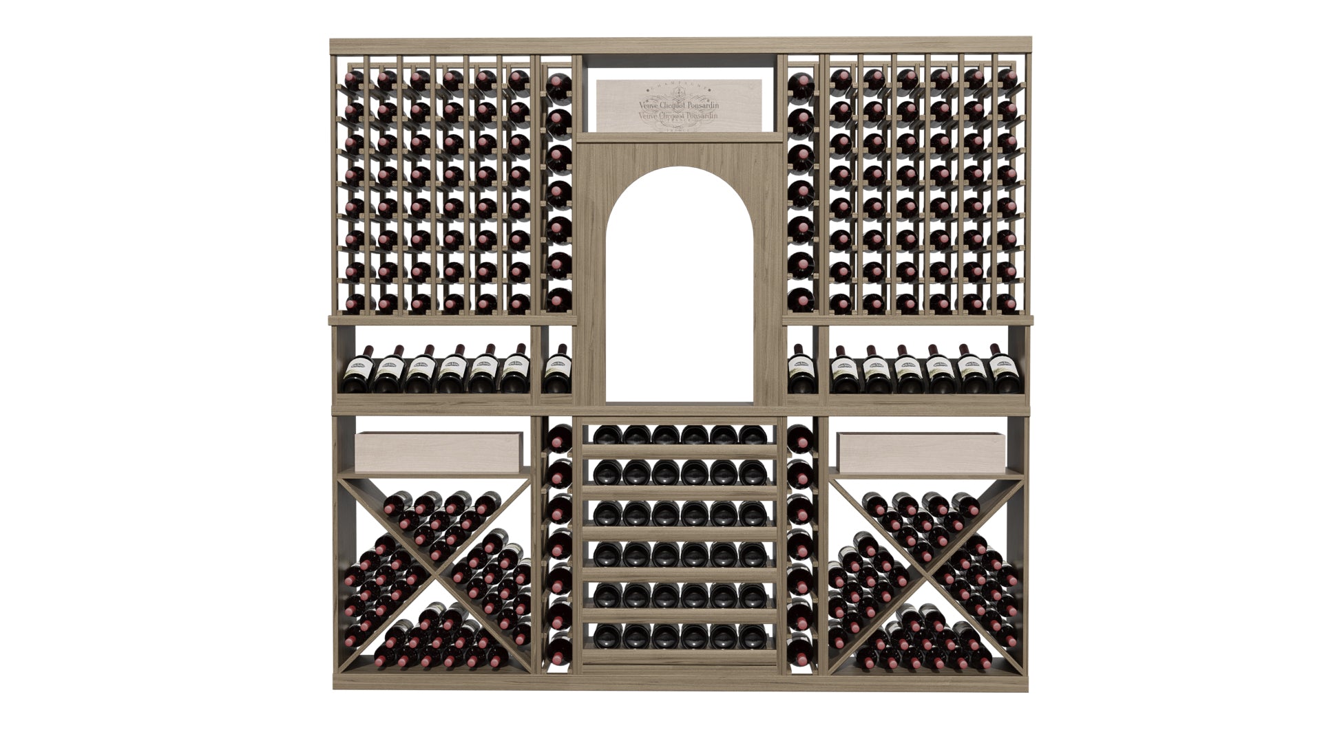 GrandCellar™ Vino Xclusive Vignette in Walnut Unstained with WineSafe™ Satin Sealant