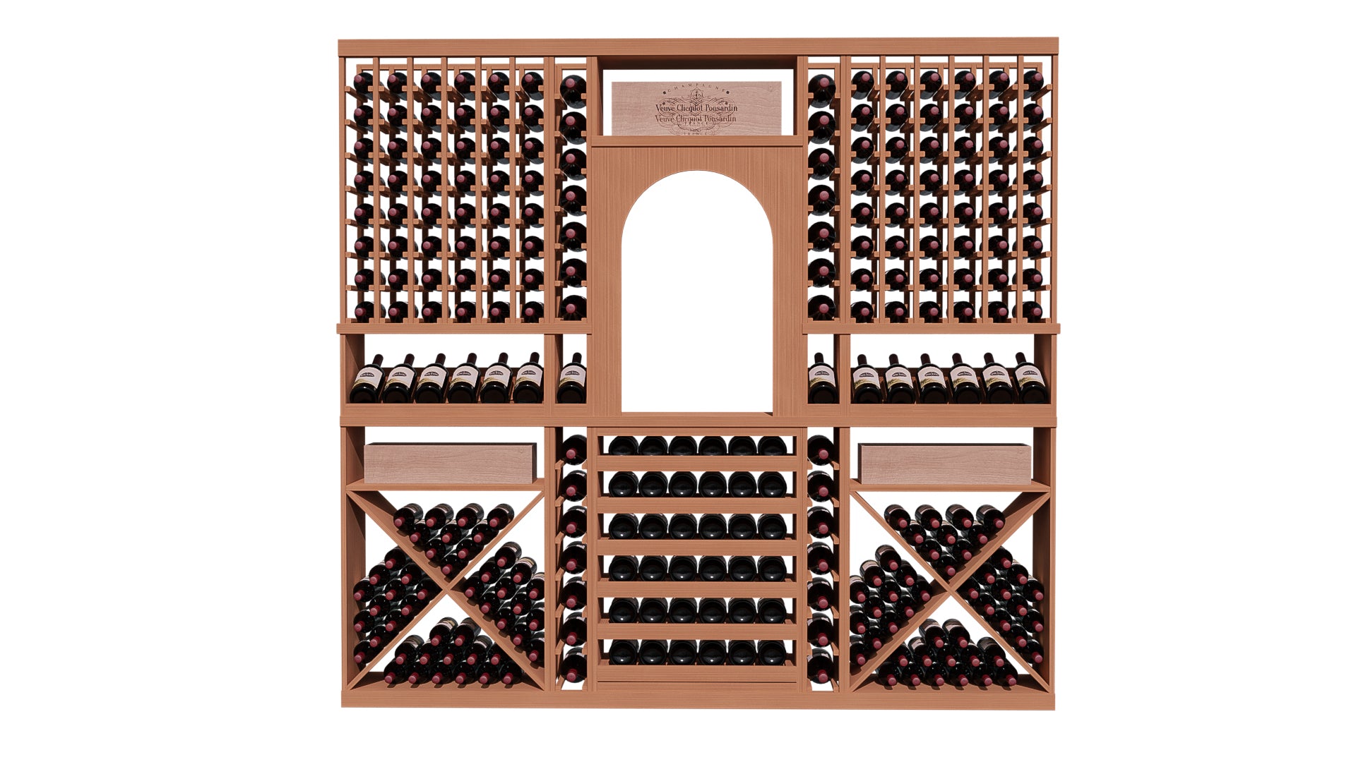 GrandCellar™ Vino Xclusive Vignette in Sapele Mahogany Unstained without WineSafe™ Satin Sealant