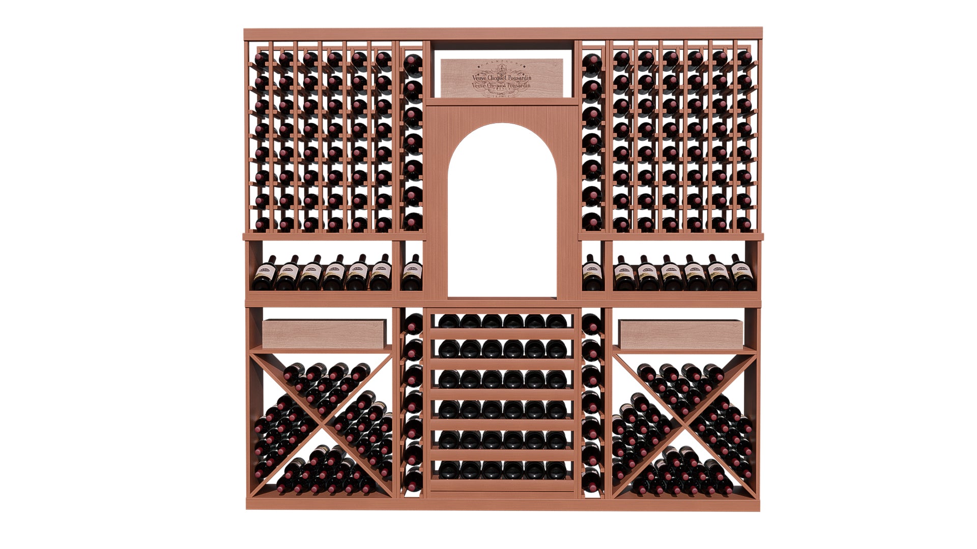 GrandCellar™ Vino Xclusive Vignette in Sapele Mahogany Unstained with WineSafe™ Satin Sealant