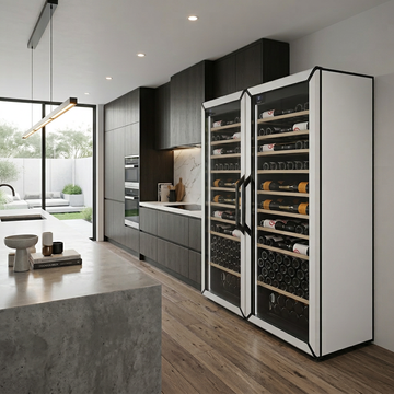 Goguette Large Single Zone Wine Fridge – White | 150+ Bottle Capacity
