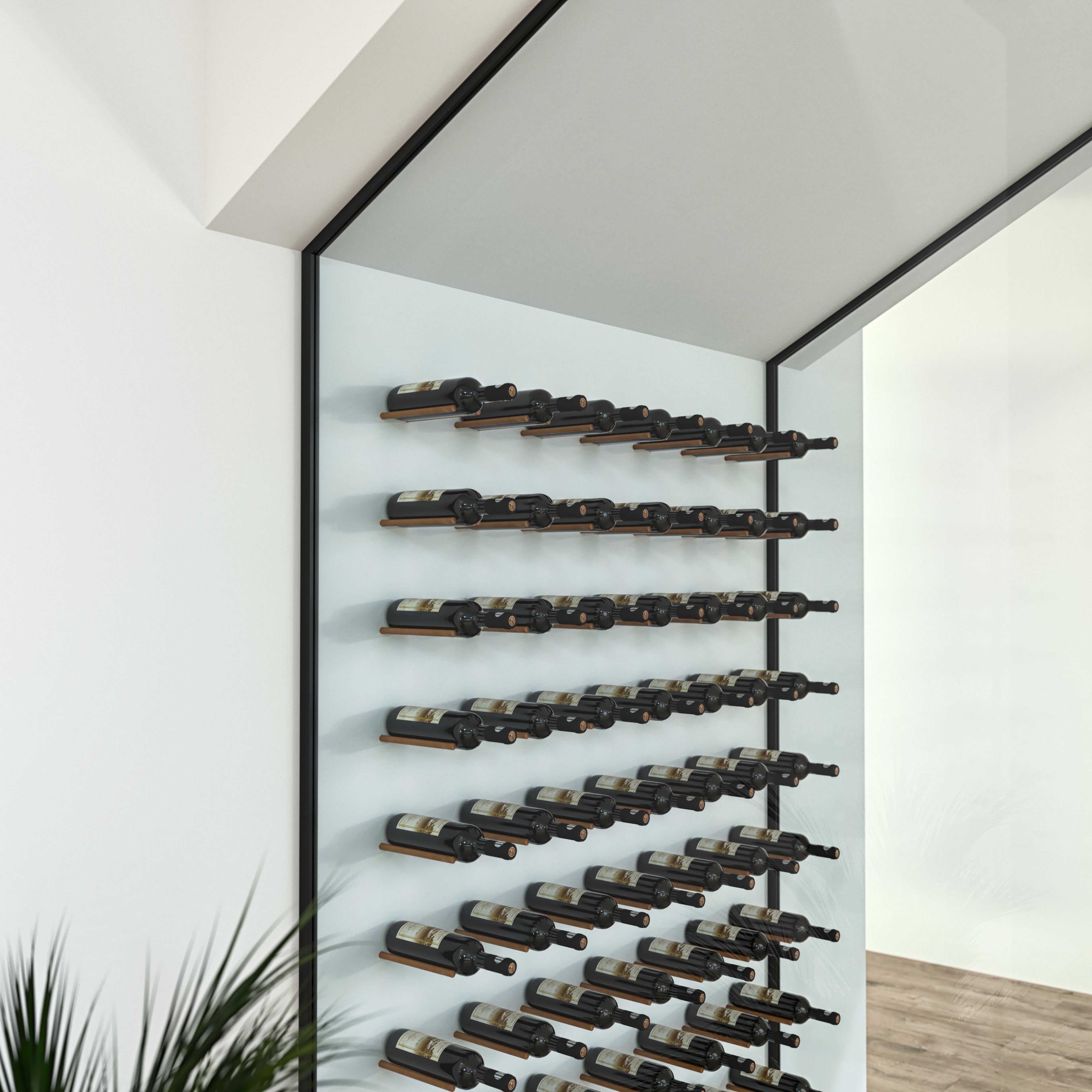 Vino Rails - Single-Bottle Cork-Forward Wall-Mounted Metal Wine Rack Peg
