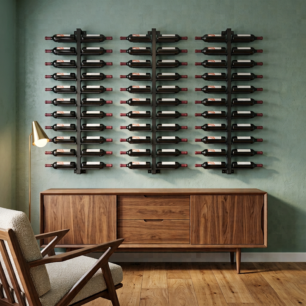 Vino Rails Wall Mounted Wine Rack Post Kit - 24 bottles