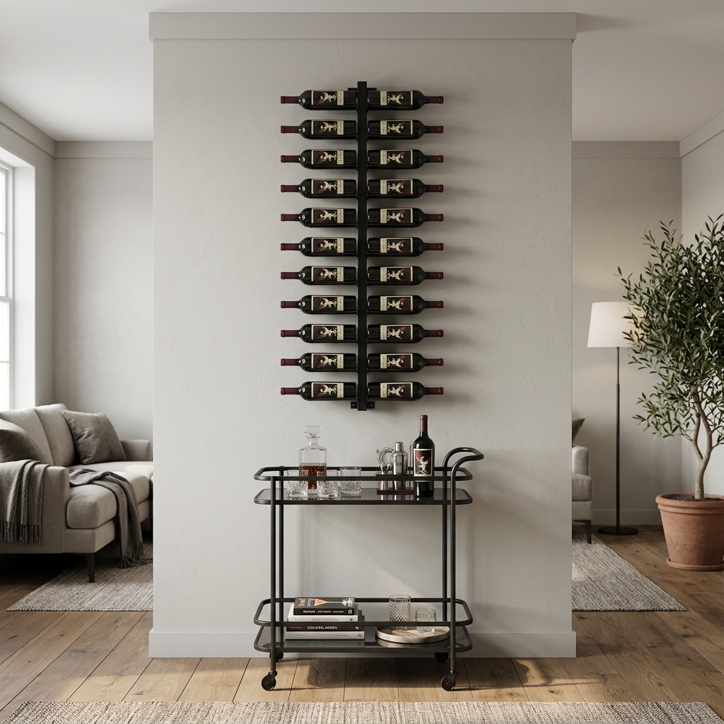 Vino Rails Wall Mounted Wine Rack Post Kit - 24 bottles