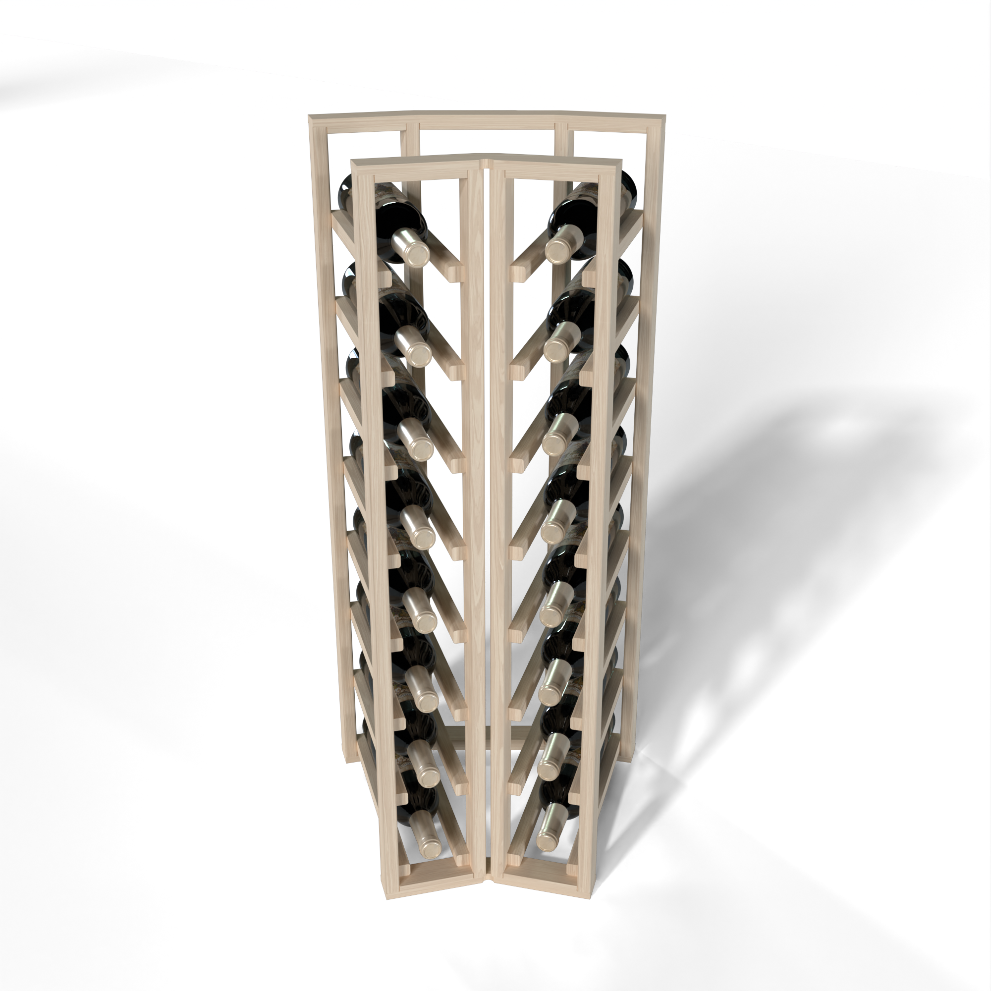 GrandCellar™ - 2 Column Full-Depth Standard Corner Wine Rack - 36