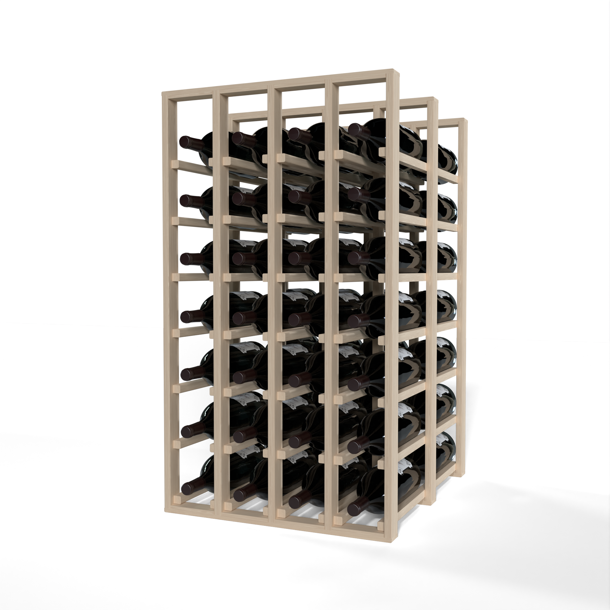 3row 4 Column Rack GrandCellar™ - 4 Column Full-Depth Double Deep Magnum Wine Rack - 36 ...